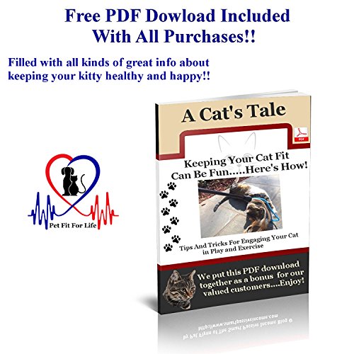 Pet Fit For Life Multi Feather Teaser and Exerciser For Cat and Kitten - Cat Toy Interactive Cat Wand