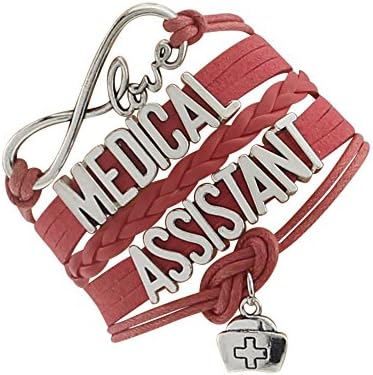 Medical Assistant Infinity Love Bracelet - Gifts Presents And Jewlery By Top Bracelets INC - Handmade (Red)