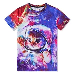 RAISEVERN Grappige Unisex Kids 3D Gedrukt T-shirts Casual Tops Tees Cool Korte Mouw voor Tiener Jongens Meisjes 6-16T