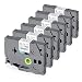 P PUTY Compatible Label Tape Replace TZe231 P-Touch Label Tape Standard Laminated TZe-231 TZ231,for Brother P Touch PT-H100 PT-D210 PT-H110 PT-D400AD PT-D600 1/2-Inch x 26.2Feet, 6-Pack primary