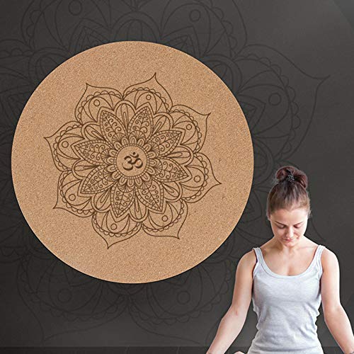 Mooyod-Yoga-Mat-Little-Round-Cork-Rubber-60x60cmx3mm-Non-Slip-Yoga-Cushion-Meditation-Cushion-Pad-Pilates-Pad-for-Home-Outdoor