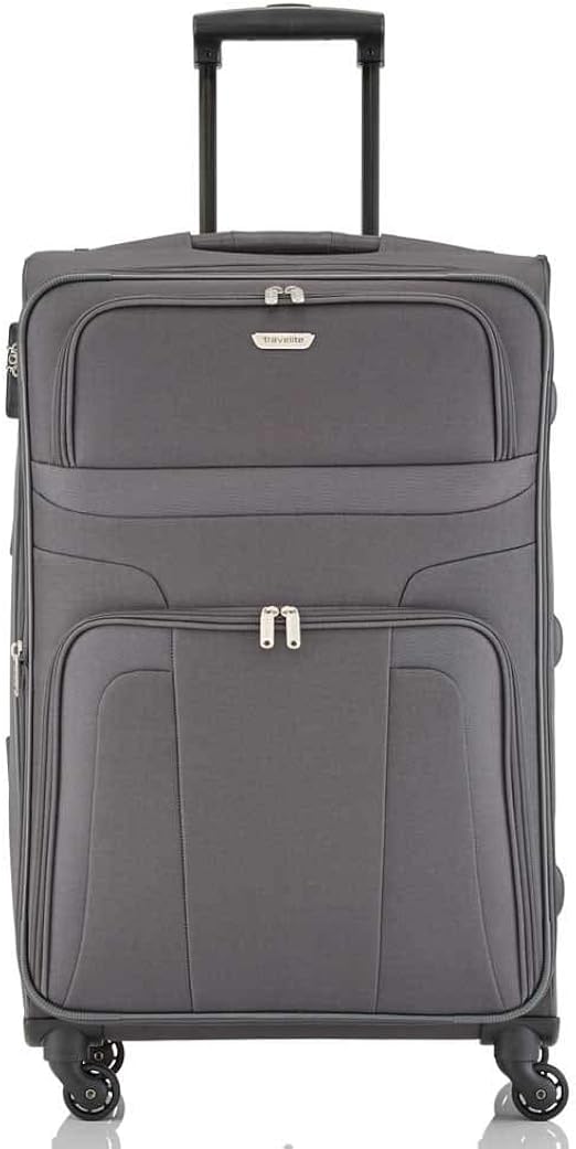 Travelite Orlando 4w Trolley L, erweiterbar, Anthrazit,9854904 Hand
