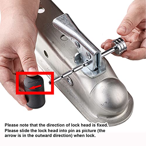 CZC AUTO Trailer Tongue Coupler Lock Adjustable Trailer Coupler Pin