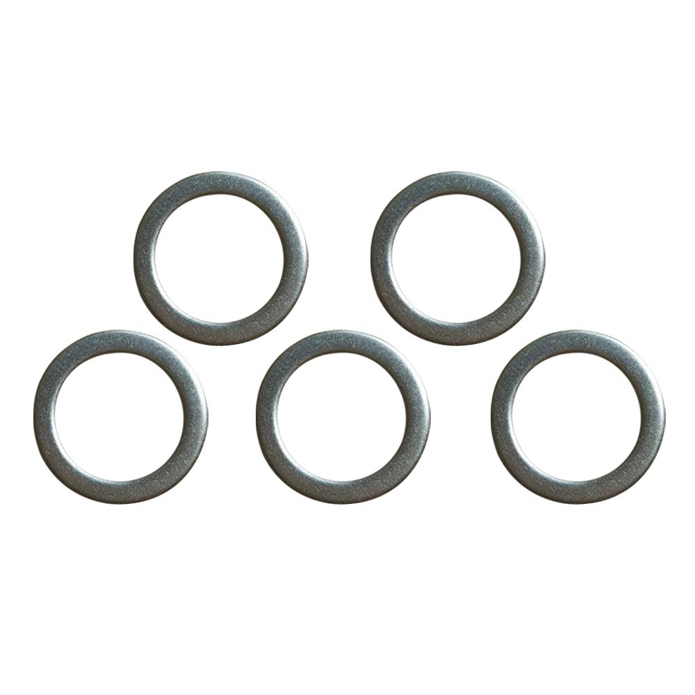 Yuauy 5 x Pedal Washers 20mm x 15mm w/ 1mm thickness Stainless steel Replacement Silver For Moutain Bike Road Bike