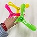 Aswcowy 3 pcs LED Boomerang Australian Style Maneuver Dart Outdoor Sports Equipment The Best Flying Toy for Children Frisbees Saucer Plastic Clover Spin LED Light Outdoor Toy