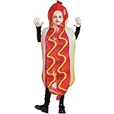 DSplay Unisex Kids Hot Dog Costume Halloween Hotdog Costume Boys Girls