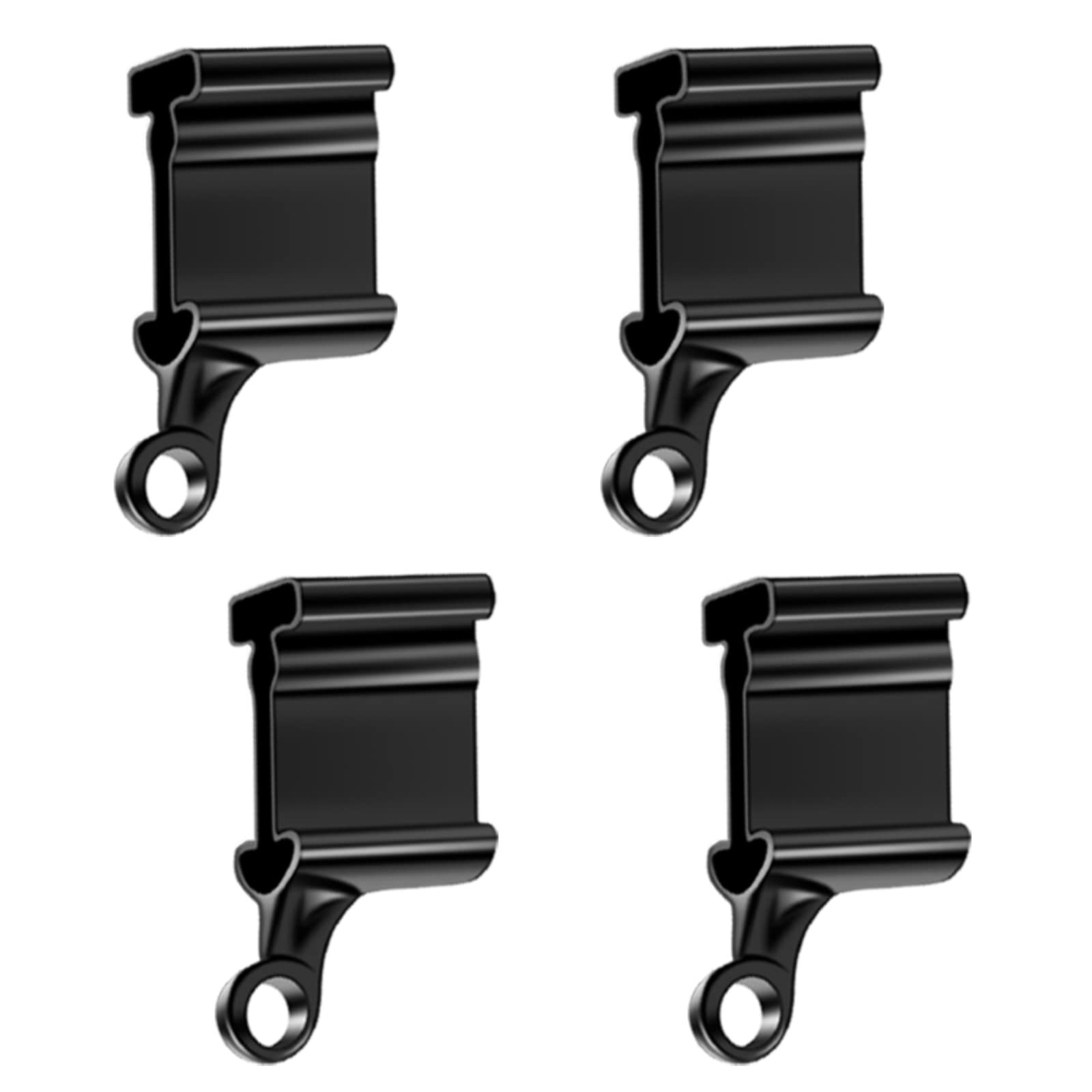 4 Pack End Cap for Flexible Bendable Curtain Track Flexible Curtain Cover Stopper for Curtain Track Fittings for RV, Shower Window Black