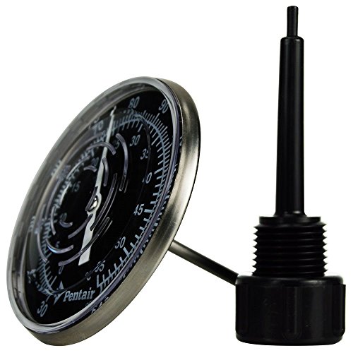 Pentair SL1DW 30/130-Degree Fahrenheit Inline Thermometer with Nylon Well for Pool Applications