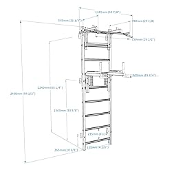BenchK - Wooden Swedish Ladder Wall Stall Bar