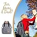 Baby Diaper Bag Backpack Large Capacity Multi-Function Nappy Travel Waterproof Bag for Mom and Dad with 2 Stroller Straps 3 Thermal Pockets（Grey）