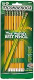 Dixon Ticonderoga No.2 Soft Pencil, Yellow, 10 Count(1-Pack)