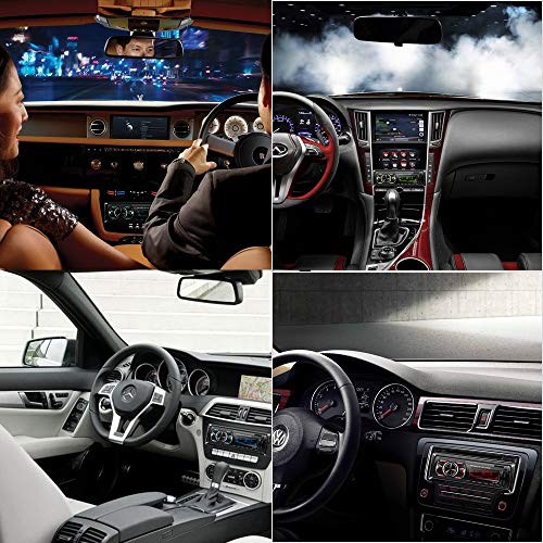 Single Din Car Stereo Receiver with Bluetooth Handsfree Calls,7 Colors Backlight&LCD Player Multimedia Car Stereo for Car,Bluetooth/USB/SD/AUX/FM MP3 Player Wireless Remote Control Phone Charge Radio