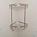 Taozun SUS 304 Stainless Steel Shower Caddy Basket Storage Corner Shelves Bathroom Shelf 2 Tiers Triangular Wall Mounted Brushed