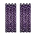 Kotile Blackout Purple Curtains for Girls Room/Kids Room 63 Inch Length 2 Panels, Home Decor Window Treatment Thermal Insulated Ring Top Curtains with Silver Star Print, Royal Purple