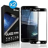 OnePlus 5 Screen Protector [2-Pack]MYRIANN Full Coverage Tempered Glass Screen Protector[0.33mm, 2.5D] [Bubble-Free] [9H Hardness] [Anti-Scratch] [HD Clear]Suits For OnePlus 5(Black)