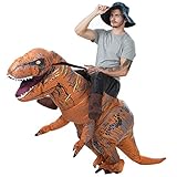 AOSKA T-Rex Riding Costumes Adult Inflatable Dinosaur Costume Fancy Dress for Halloween Party