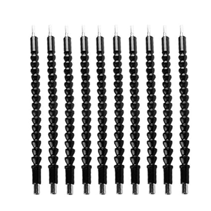 Generic 10pcs Flexible Screwdriver Holder Drill Bit Extender 1/4" Hex Shank 30CM 12" Length with Magnetic Quick Connect Drive Shaft Tip