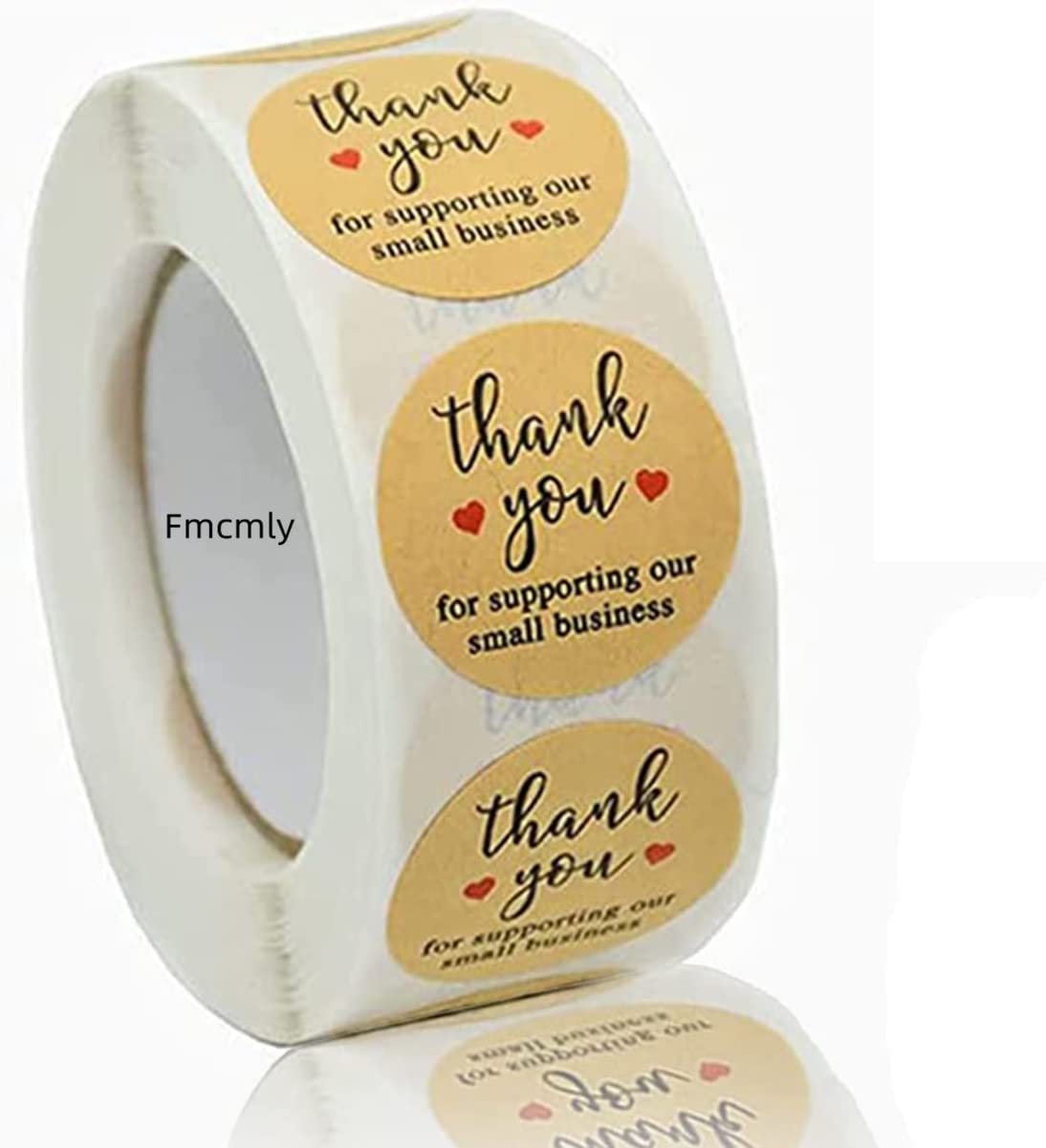 Photo 1 of 1 Inch Kraft Thank You for Supporting My Small Business Stickers Roll, 500 Pcs Thank You Stickers Lables for Baking Packaging,Small Business,Party Gift Wrap Bag,Online Retailers Boutiques Shops