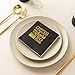Crisky Cheers to 50 Years 50th Birthday Napkins Black and Gold 50th Brithday Decorations Birthday Party Supplies Beverages Napkins 50 PCS, 3-Ply