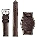 StrapsCo Bund Leather Military Watch Band