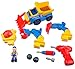 Take Apart Toys for Boys & Girls TG652 - Bump n Go Construction Vehicles, Trucks, Excavator (4 Models) & Electric Drill – Learning Toys for Toddlers 3, 4, 5 Years Old by ThinkGizmos