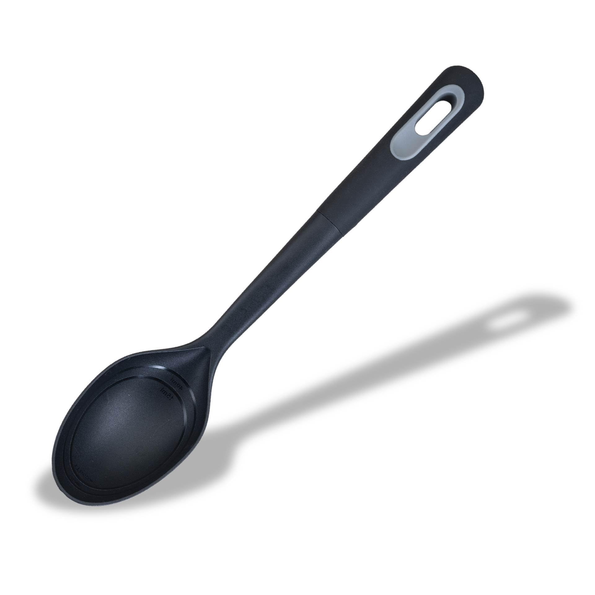 Fackelmann PRO Solid Spoon, Non-Stick Plastic Cooking Spatula, Heat-Resistant 200 Degrees, Utensil for Serving Mixing, Stirring & Serving, Home & Professional, Large Measurement Scooping Tool, 35 cm