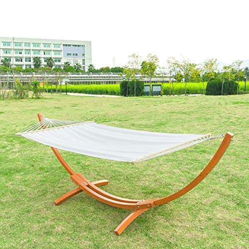 OnCloud Hammock Wood Arc Stand with Double Hammock (10.5 ft)