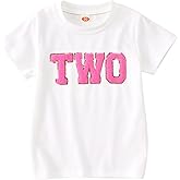 GLIGLITTR Toddler Baby Girls Birthday Shirt 2nd 3rd 4th Birthday Tshirt Two Three Four Bday Party Outfits Embroidery Tee Tops