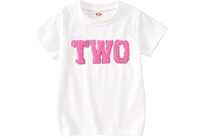 GLIGLITTR Toddler Baby Girls Birthday Shirt 2nd 3rd 4th Birthday Tshirt Two Three Four Bday Party Outfits Embroidery Tee Tops