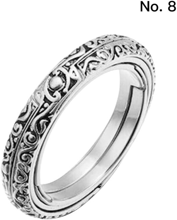 FGRYB Foldable Astronomical Finger, Astronomical Sphere Ball Ring Cosmic Finger Ring, Vintage Universe Ball Ring for Couple Lover Jewelry Gift(Silver, Size 8)