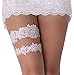 GARGALA Wedding Garters for Bride Bridal Lace Garters Set White Garter Size Optional (M)