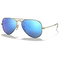 Ray-Ban RB3025 Metal Aviator Sunglasses For Men For Women + BUNDLE with Designer iWear Eyewear Care Kit