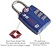 Forge TSA Lock Blue-Open Alert Indicator, Alloy Body with Hardened Steel Shackle