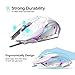 LENRUE Wired Gaming Mouse with LED Optical, 4 DPI Adjustment Levels, 6 Buttons for Laptop, PC, Mac (White)thumb 3