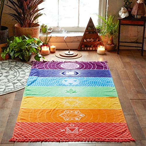 Rainbow-Yoga-Mat-Rainbow-Beach-Towel-Multicolored-Turkish-Bath-Towel-Colorful-Polyester-Yoga-Mat-for-Picnic-Beach-Taveling-Camping-Hiking