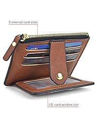 Monedero minimalista con bolsillo delantero y trasero para tarjetas de crédito., S