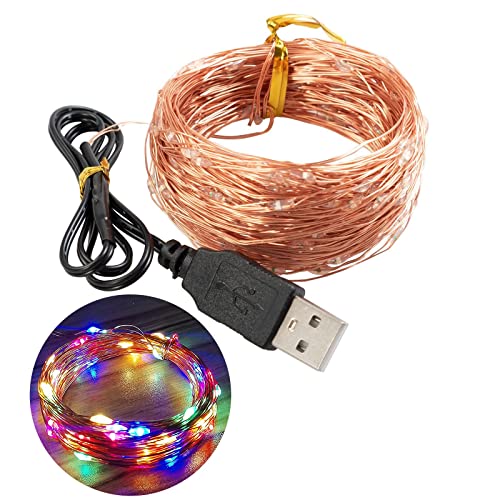 Christmas Lights USB Led String Lights Suitable for Indoor, Bedroom Holiday Christmas Wedding Decoration Window with USB Interface (Black a)