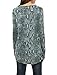 Allegra K Women's Printed Round Neck Long Sleeves Loose Tunic Knitted Top Gray M (US 10)