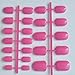 DIY Nail Salon Goods Shine Surface Bright Rose Pink 24 Pcs Carnival Candy Short False Fake #Nails Full Tips Finger Nails N0103