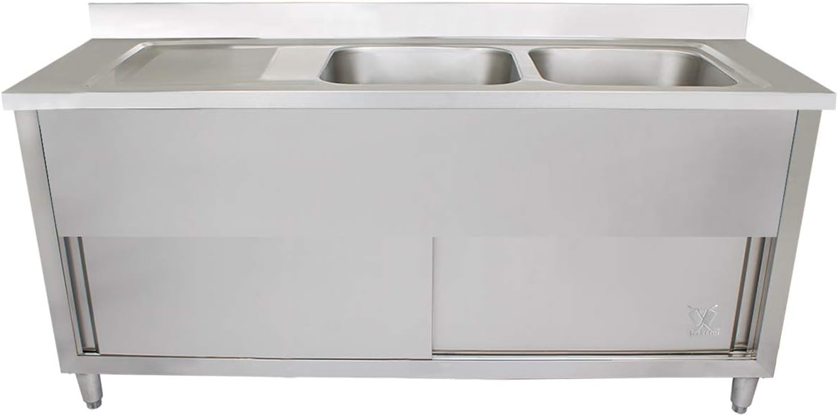 Spulschrank 2 Becken L 1 6 X 0 6 M Edelstahl Edelstahlschrank Gastro Schrank