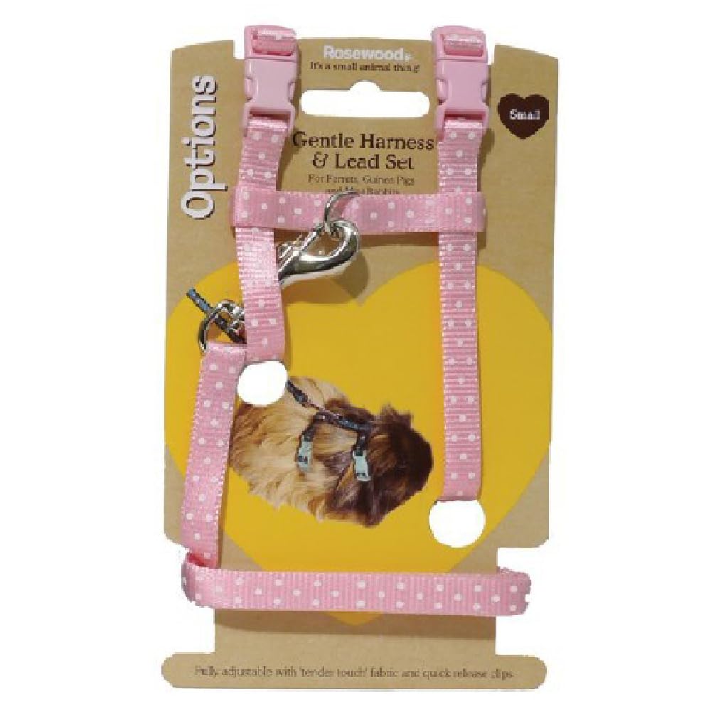 Polka Dot Harness & Lead For Rabbits Large