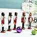 vLoveLife Wooden Christmas Nutcrackers Ornaments, 6pcs Nutcracker Soldier Figurines For Christmas Tree Ornaments, Christmas Decorations Home Party Decor