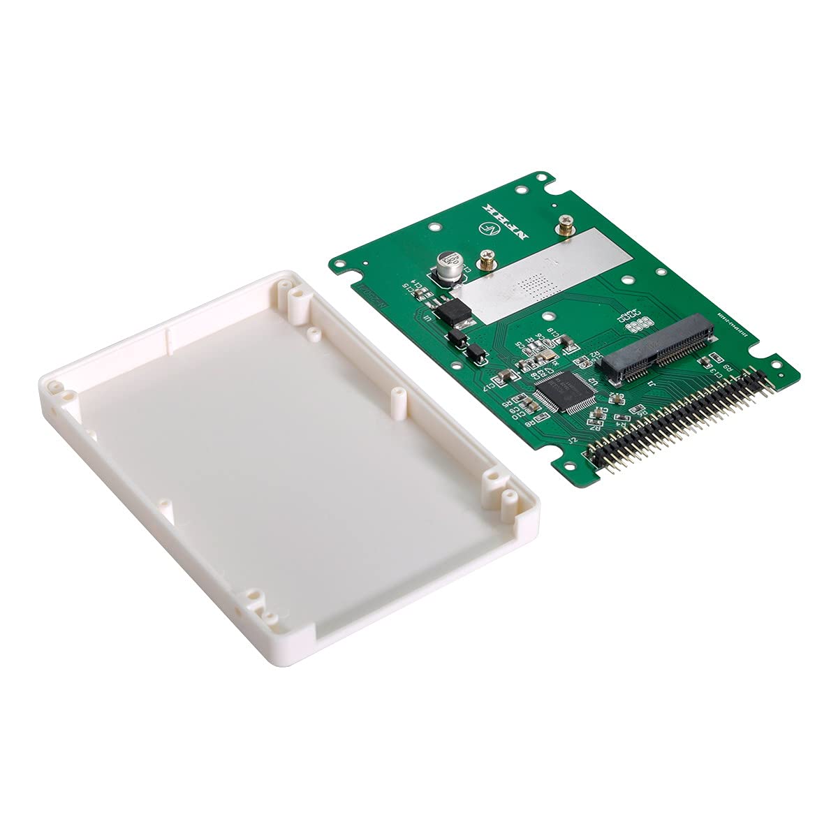 Photo 1 of NFHK mSATA Mini PCI-E SATA SSD to 2.5 inch IDE 44pin Notebook Laptop Hard Disk case Enclosure White