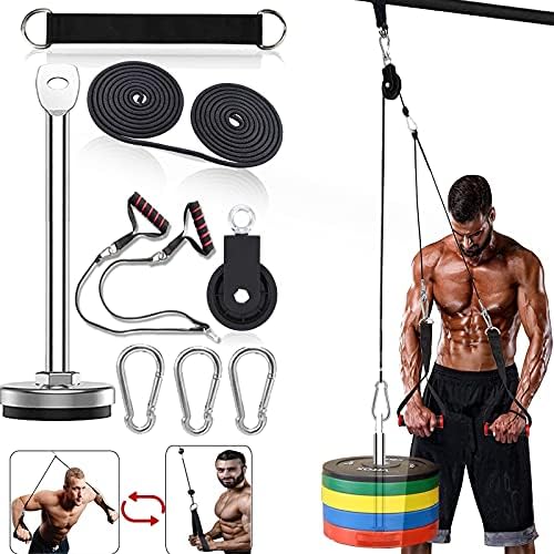 Taeku Pulley Cable Machine Men Women Professional Muscle Strength Fitness Equipment Forearm Wrist Roller Training for LAT Pulldowns, Biceps Curl, Triceps Extensions Workout