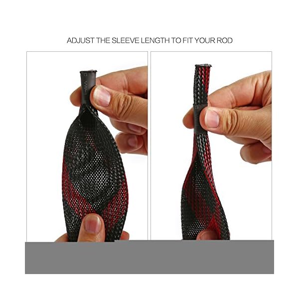 Isafish-Expandable-Braided-Fishing-Rod-Sleeve-Pole-Fishing-Tools-Spinning-Casting-Rod-Cover-Protector-Jacket-Socks-Black