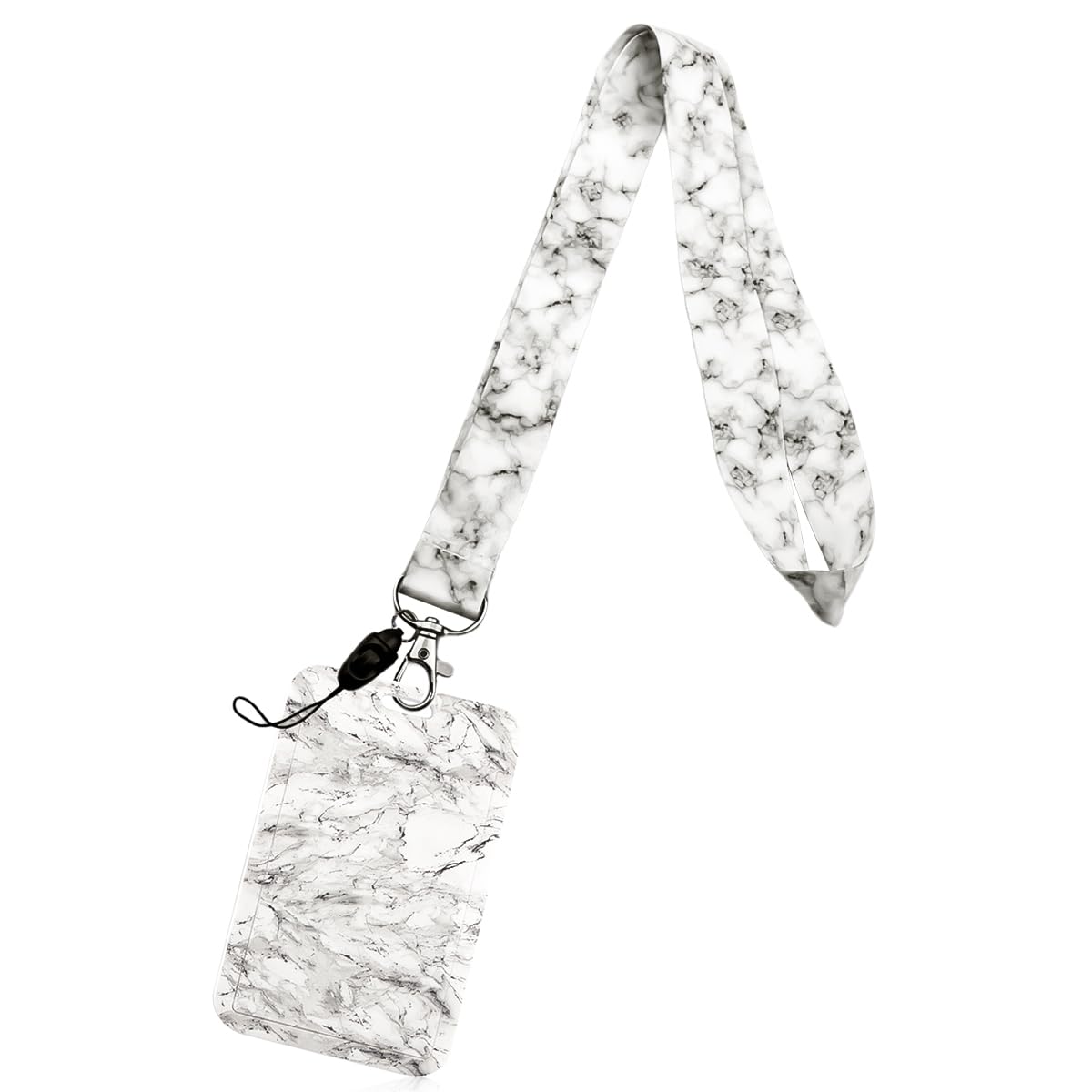 Jagowa Lanyard Badge Holder with ID Badge Card Set (Marbling, Color D), 1-Piece