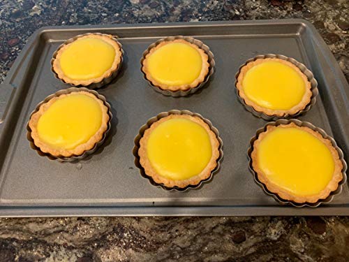 image for Inn Diary Mini Tart pan 4 & 5 inch Removable Bottom Non Stick 6 pcs Qu