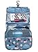 CalorMixs Hanging Toiletry Bag, Travel Organizer Cosmetic Wash Make Up Bag Case for Women Men Toiletry Kit Cosmetic Bag Travel Accessories, Blue Flowers