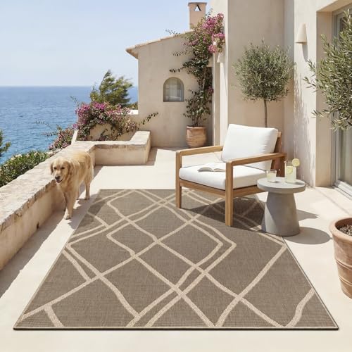 the carpet Mistra - Moderner In- und Outdoor Teppich, perfekt für das Wohnzimmer, Schlafzimmer oder die Terrasse, Wetterfest, langlebig und pflegeleic