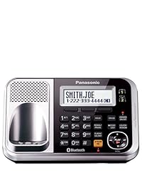 Panasonic kx tg7875s link2cell teléfono con bluetooth, color negro plateado